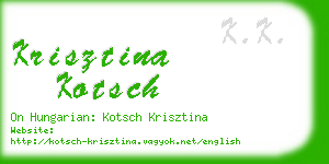 krisztina kotsch business card